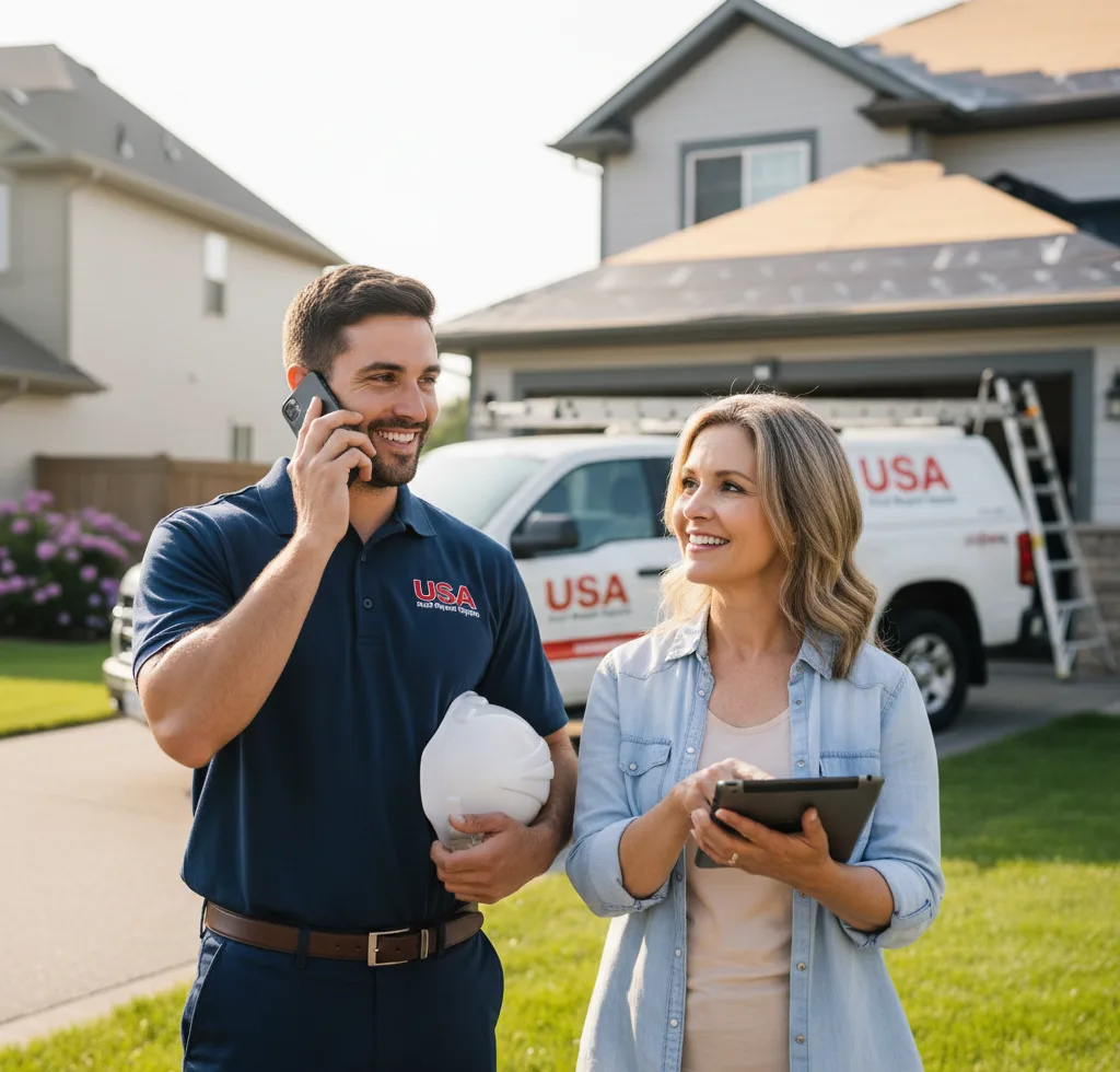 USA Roof Repair Experts customer support in Bogart